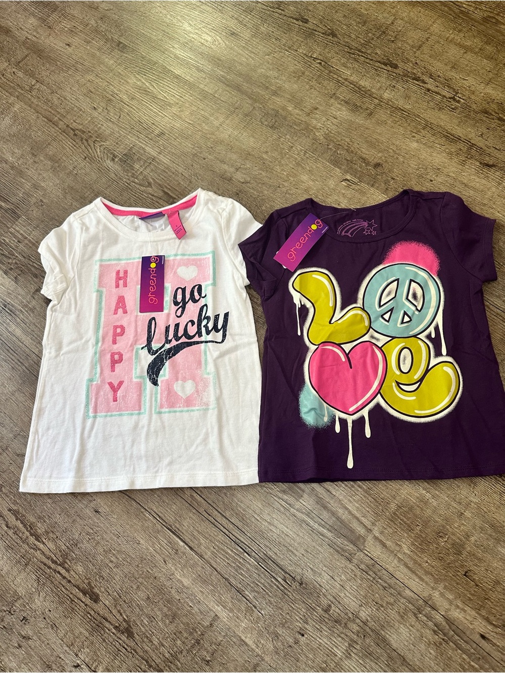 NWT Greendog Girls Graphic T-Shirts Bundle Size 6 (2-Pack)